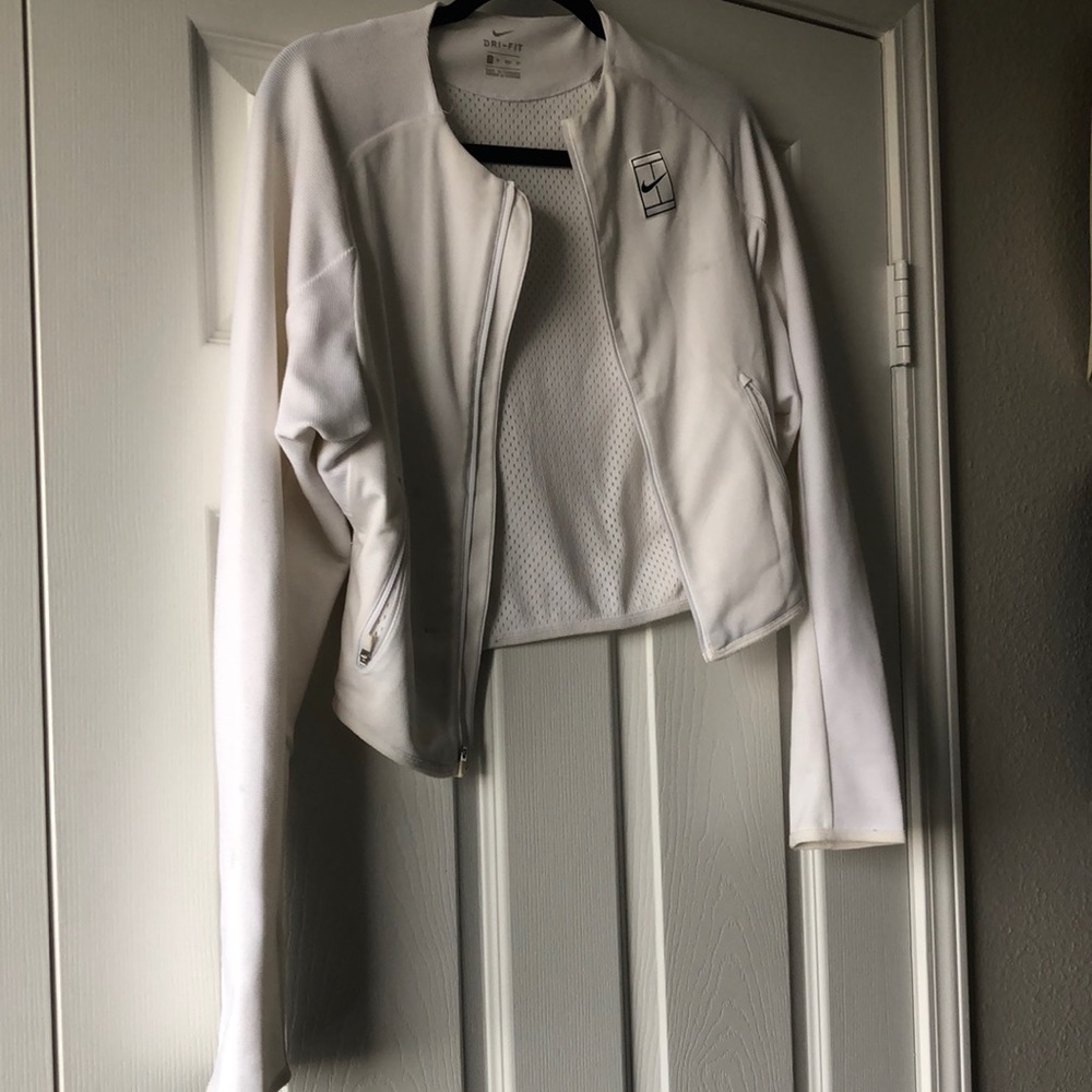 White Nike zip up